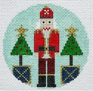 KCN Designers - Santa Nutcracker on Blue